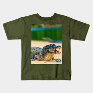 Yellow-spotted alligator Kids T-Shirt